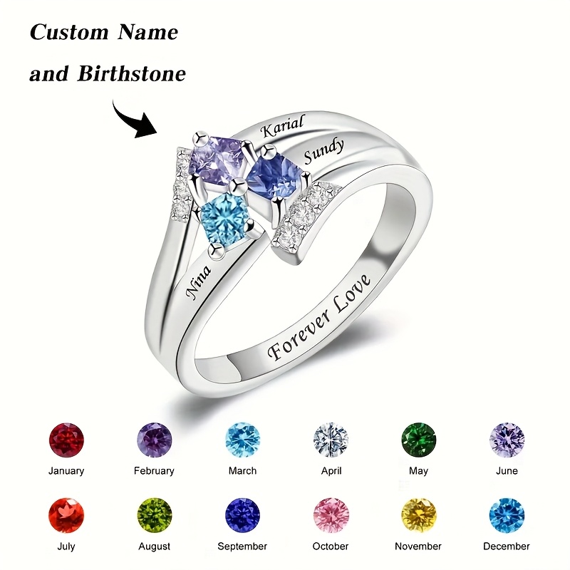 Custom Classic Women's Ring with Copper Inlay and Zirconia